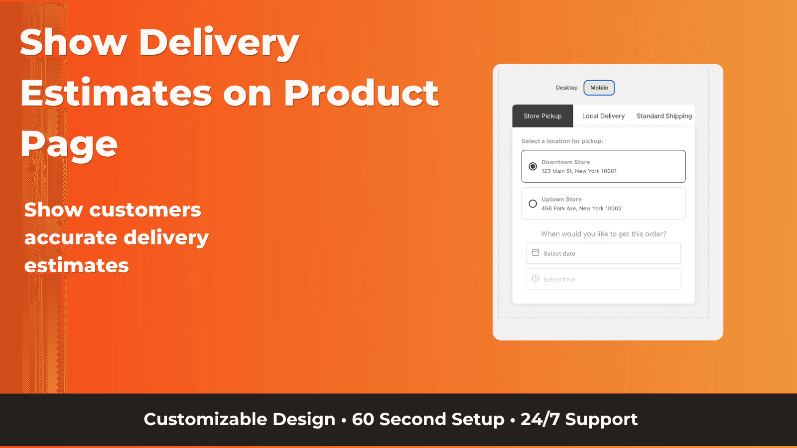 Delivery Estimates