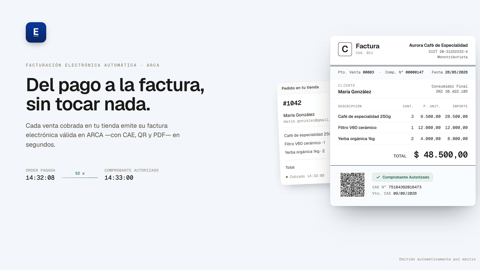 Orden de Shopify genera su factura ARCA automáticamente