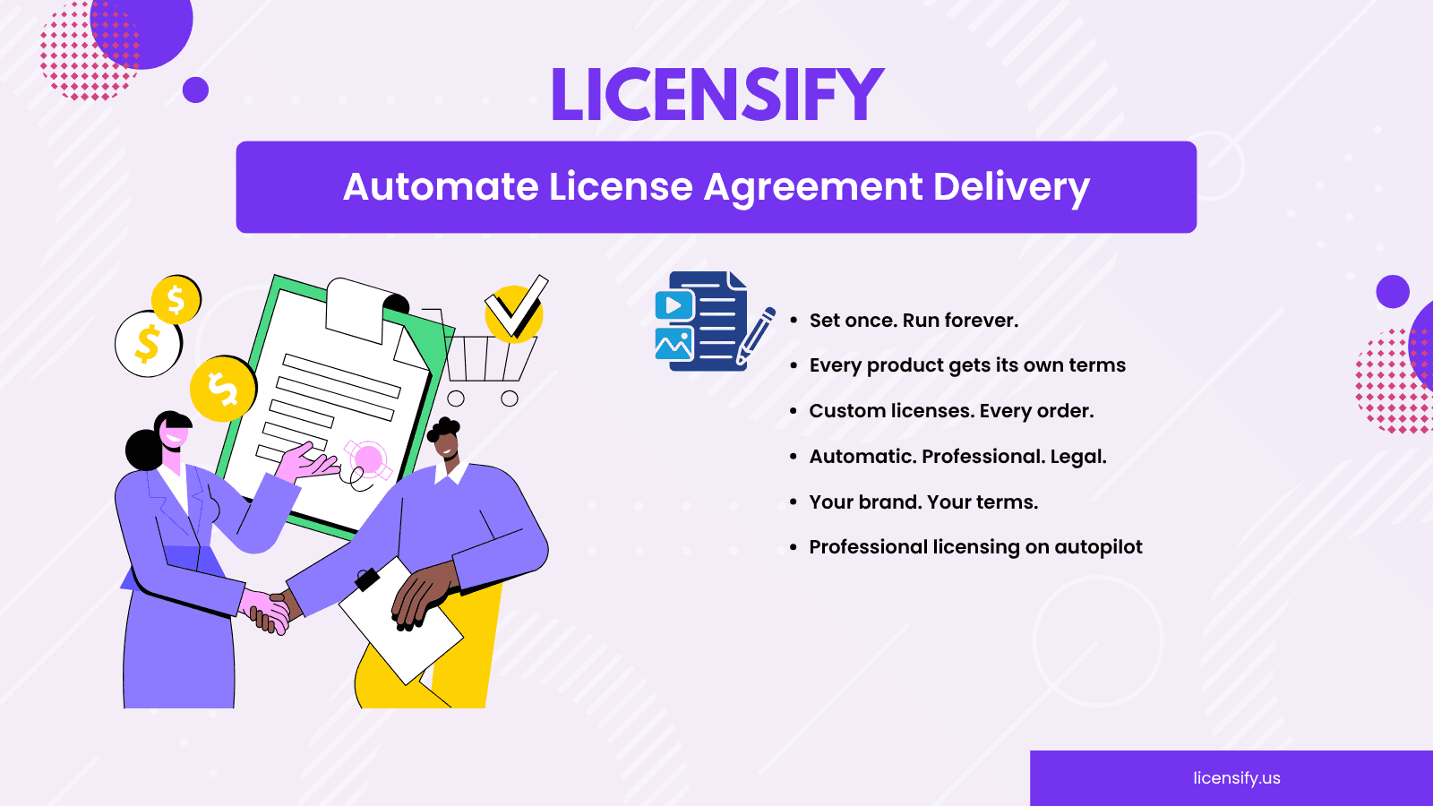 License Agreement Automation for Shopify