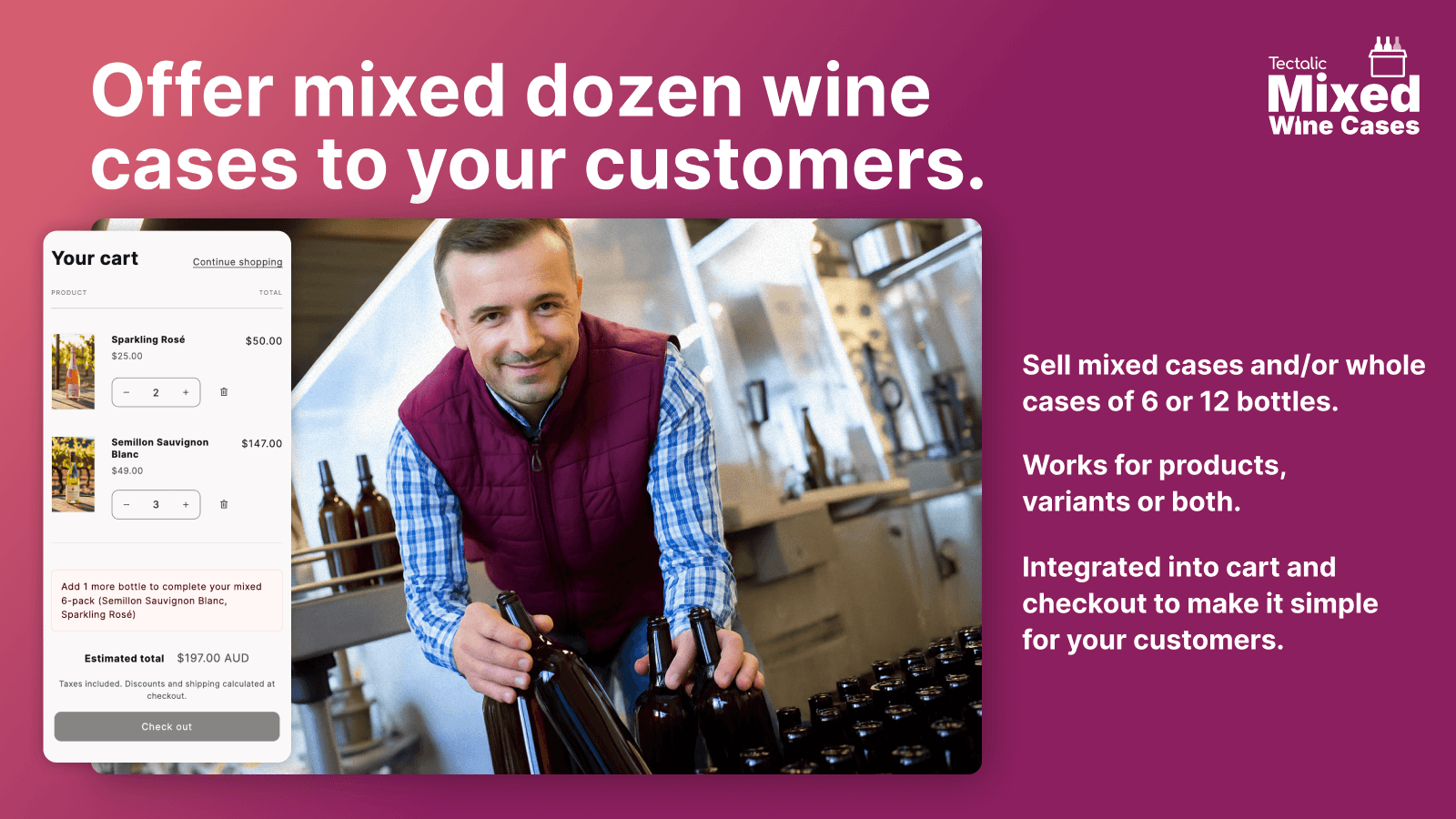 Offer mixed dozen wine cases to your customers