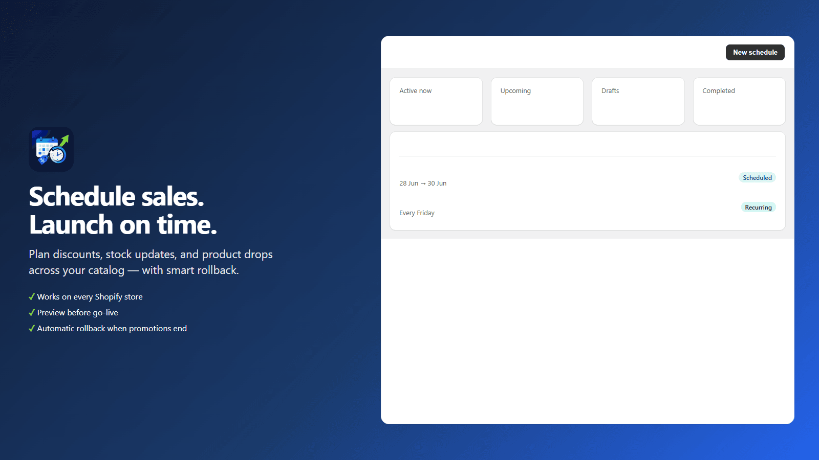 Cadence schedules sales and launches with smart rollback