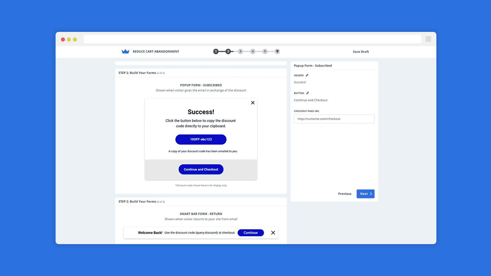 Increase conversion rate using unique discount codes