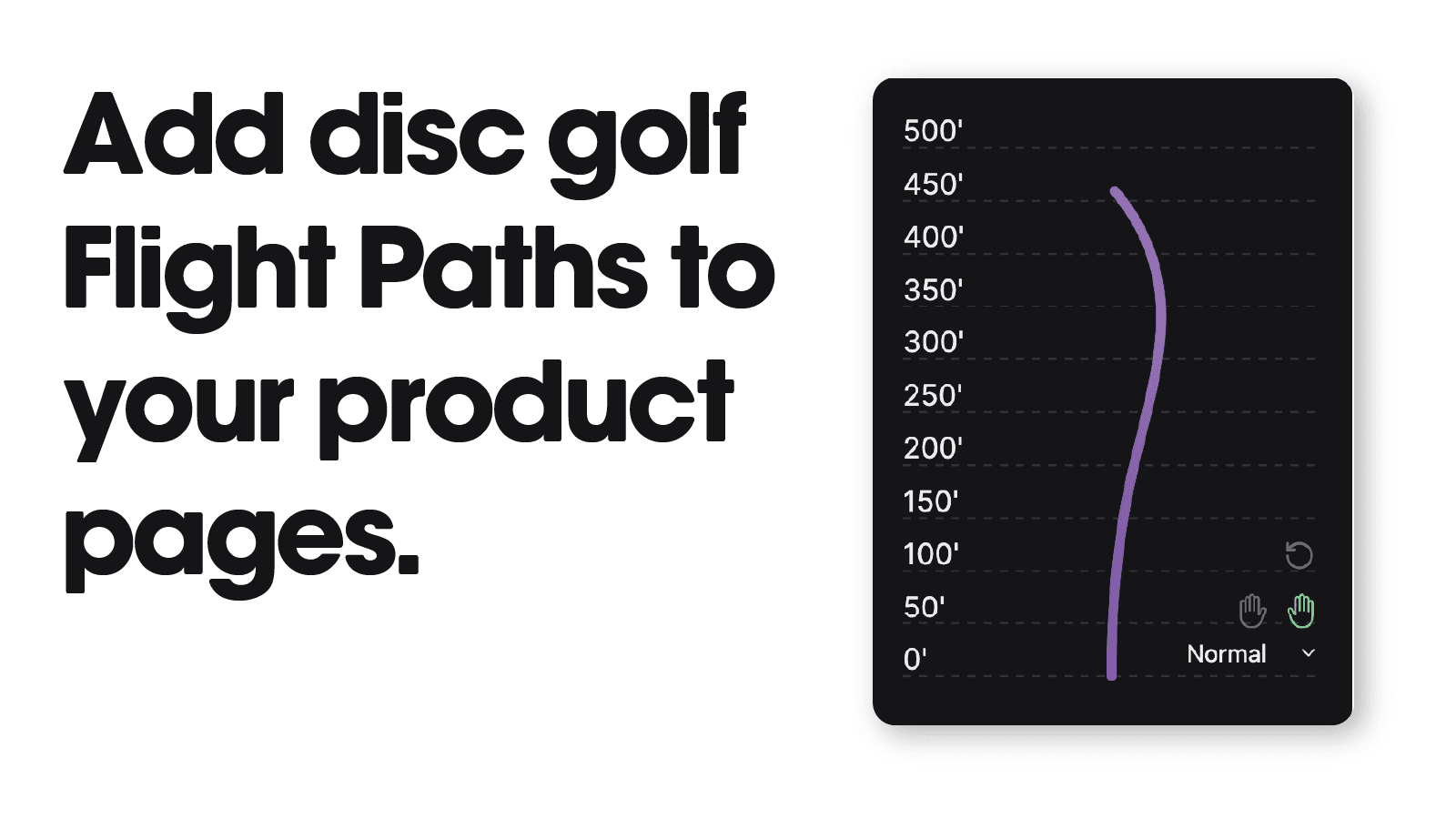 Promo: Add disc golf Flight Paths w/ distance graph (0'-500')