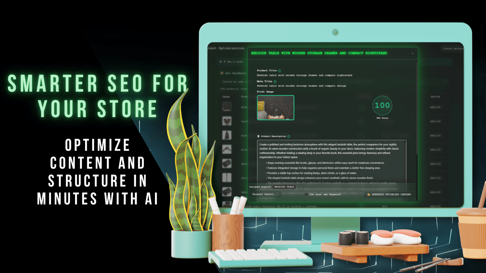 Product content optimization and SEO score in Synapse AI