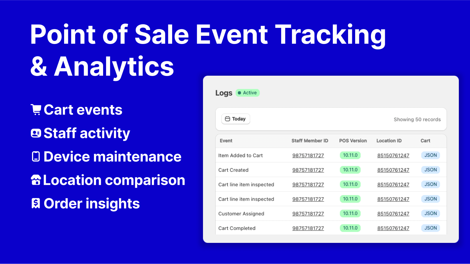 Banner 1 - Shopify Point of sale analytics and event tracking