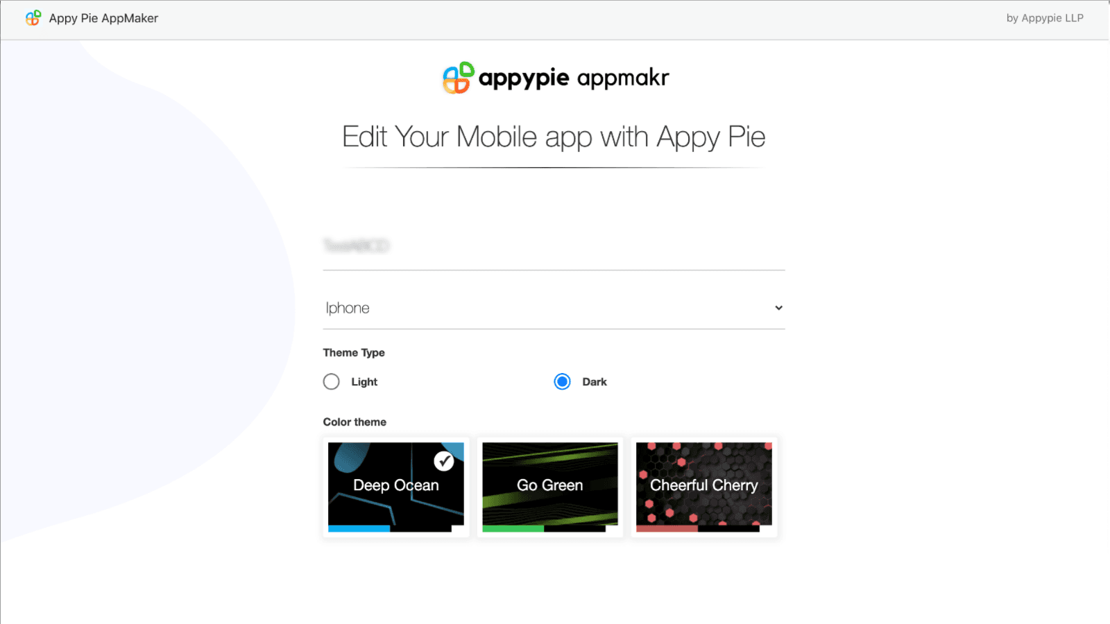 Appy Pie App builder platform to create mobile application