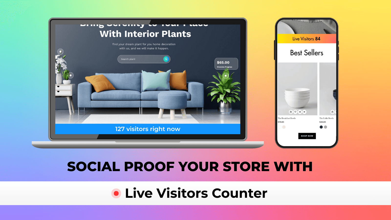 Social proof your store with live visitors counter