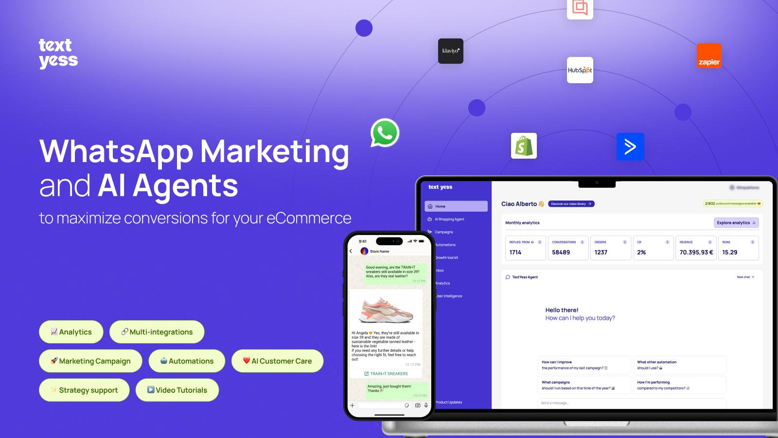 TextYess: WhatsApp Marketing and AI Agents