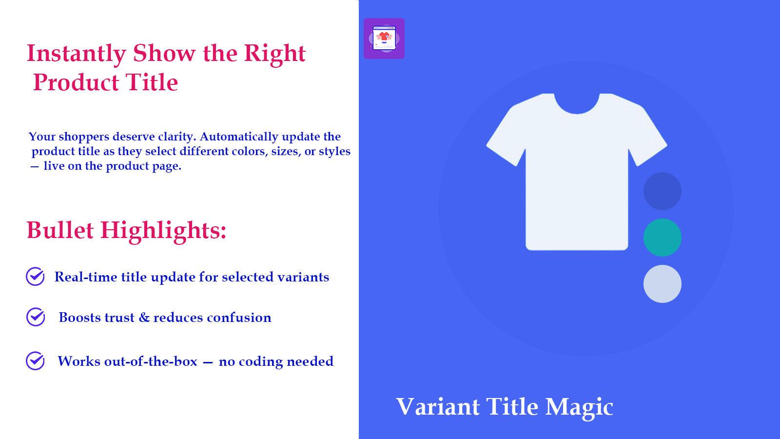 this app product title based on the variant selected.