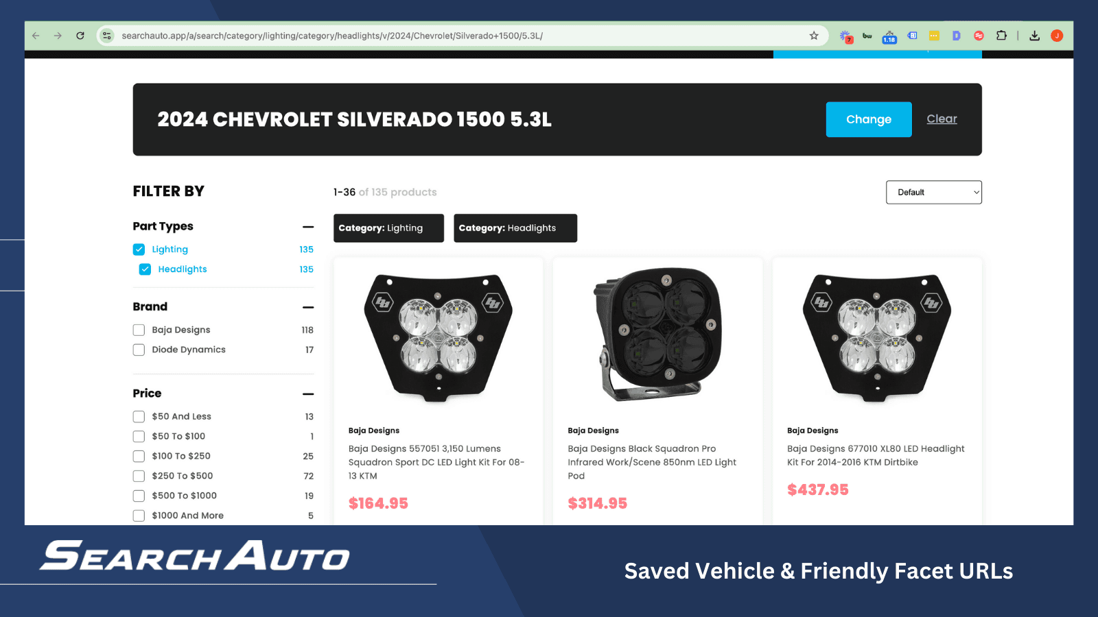 SearchAuto Fitment Lookup & Friendly URLs