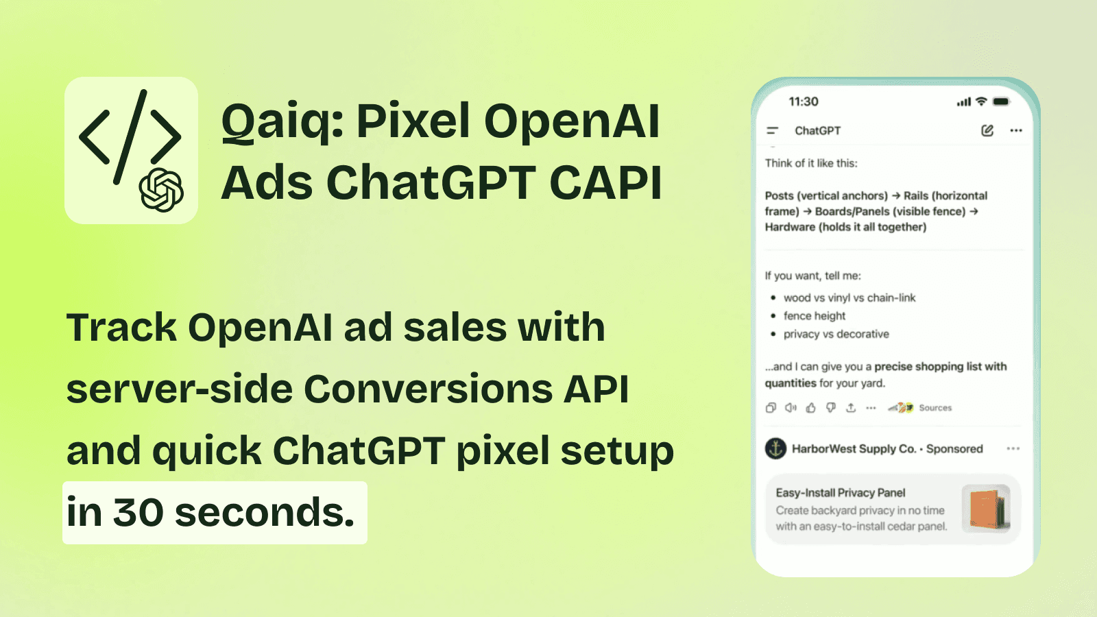 Oaiq Pixel Helper for ChatGPT OpenAI Ads