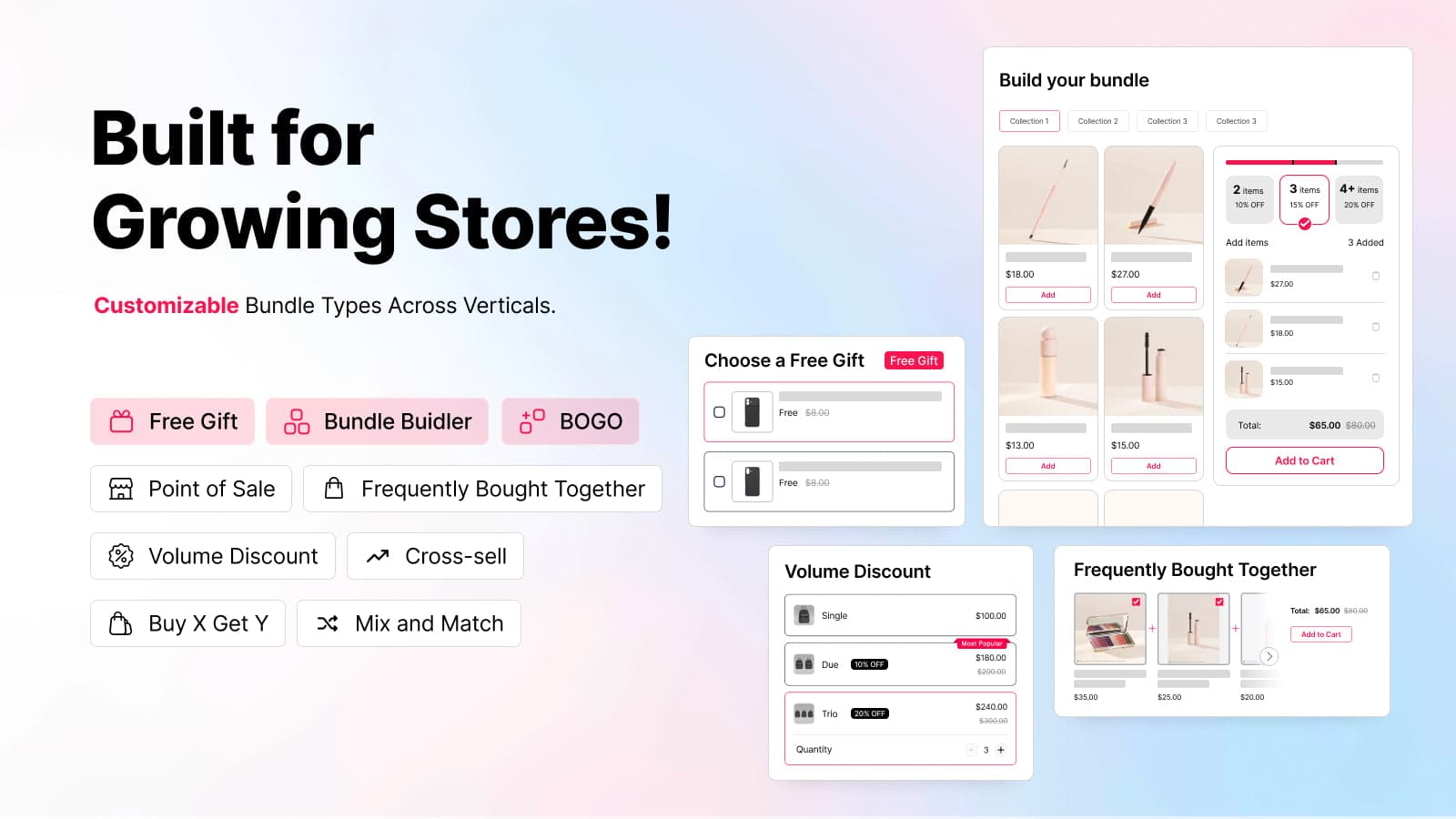 All-in-one Shopify bundling upsell app with free plan.