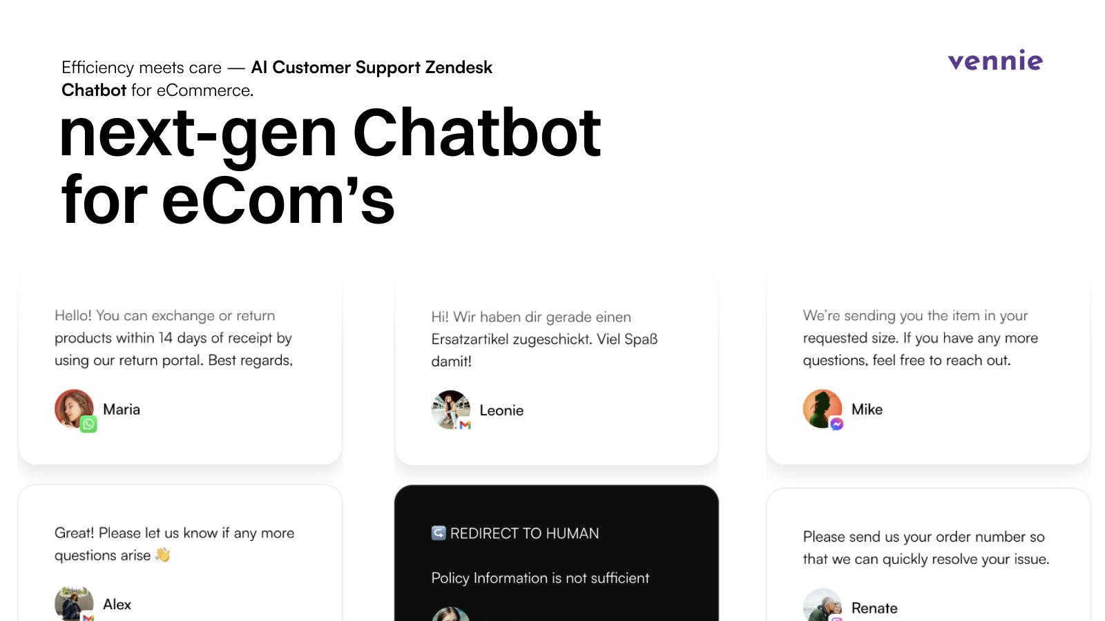 AI chatbot for Shopify / ZenDesk and eCommerce