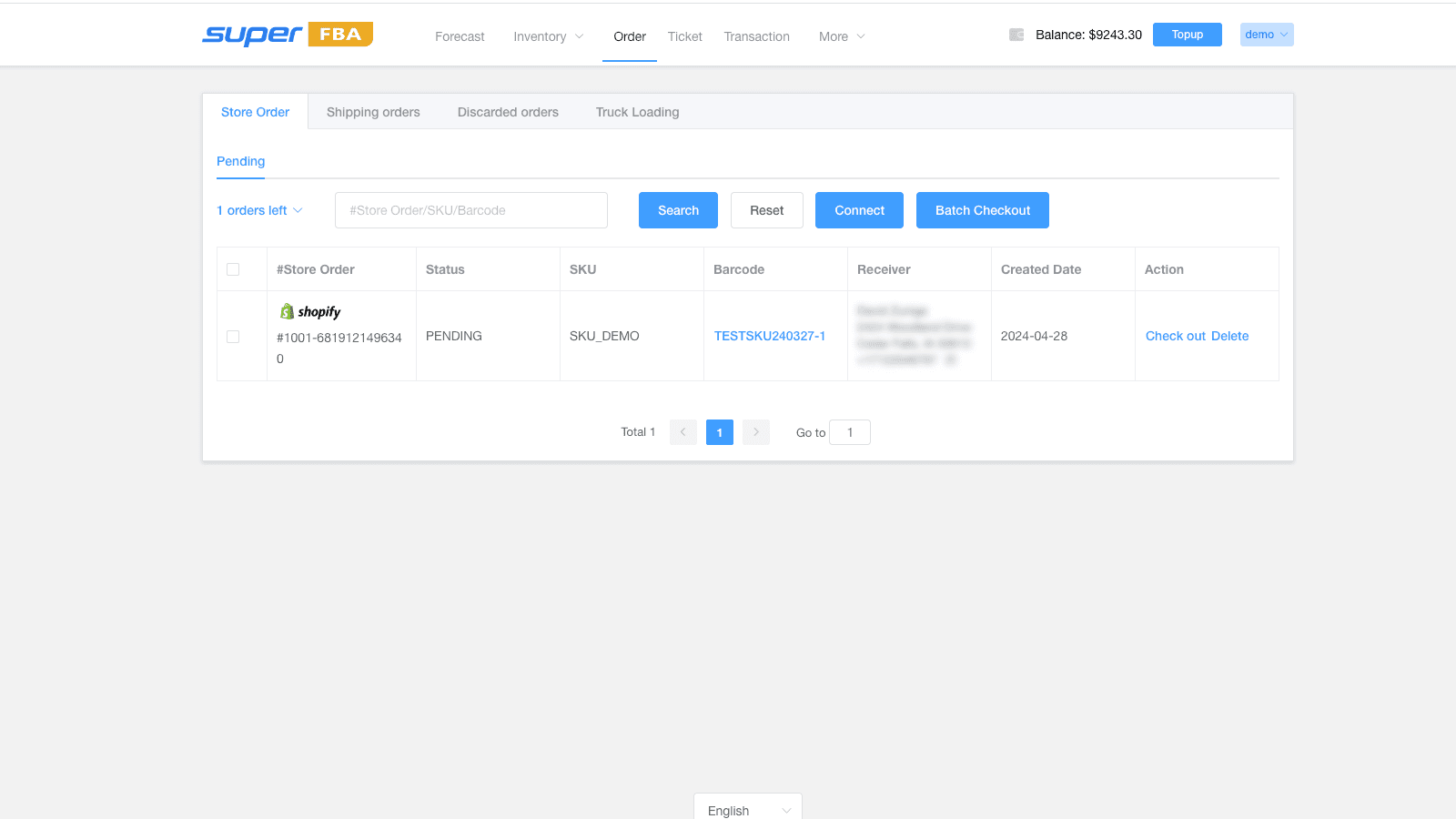synchronize the fulfillment request