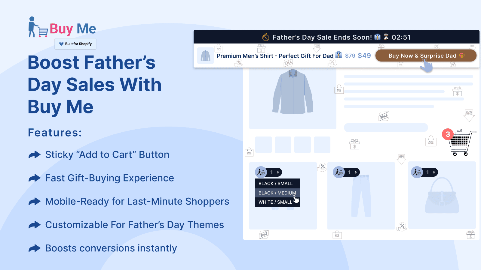 Buy Me - Sticky Buy Button Shopify App