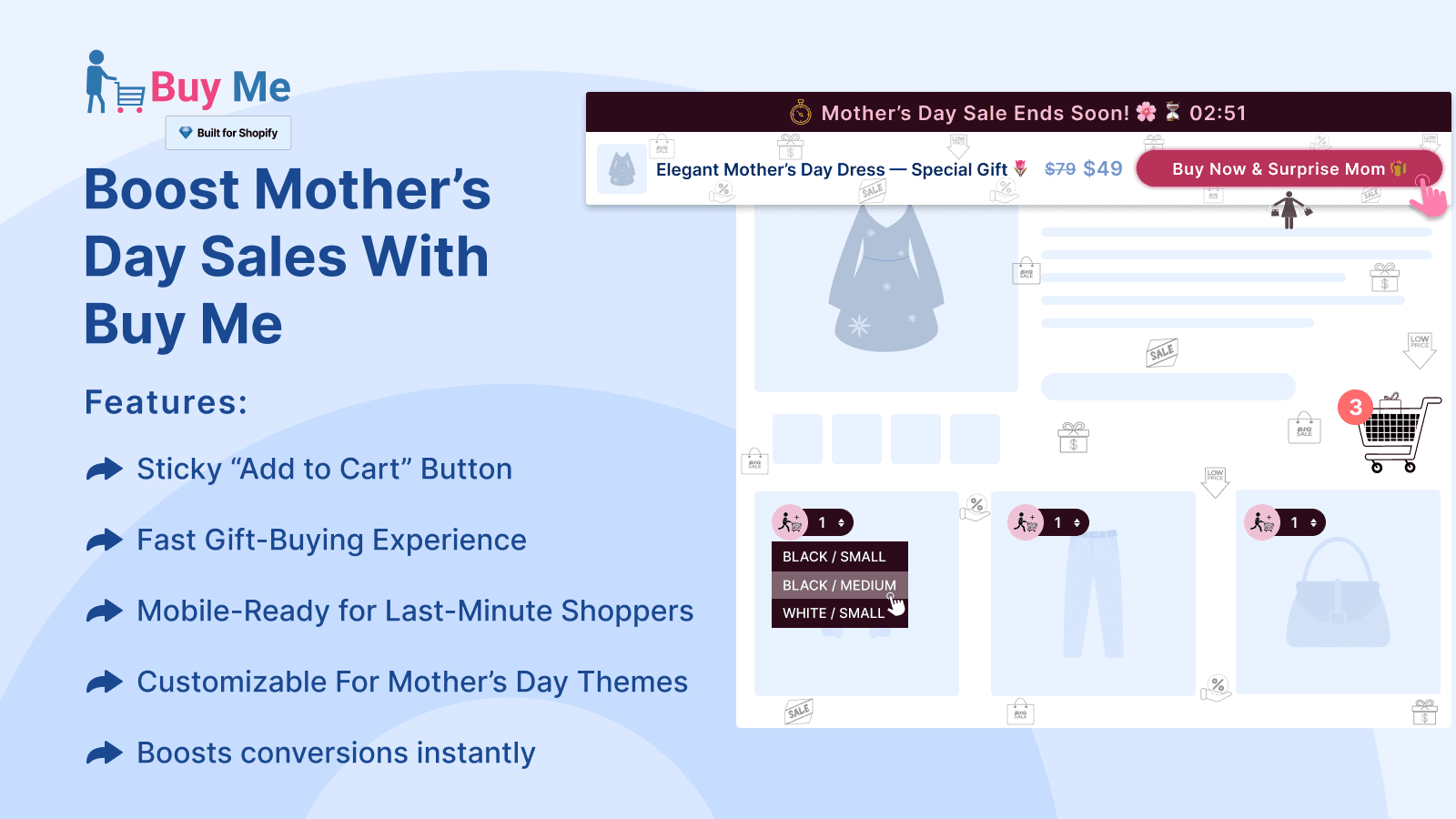 Buy Me - Sticky Buy Button Shopify App