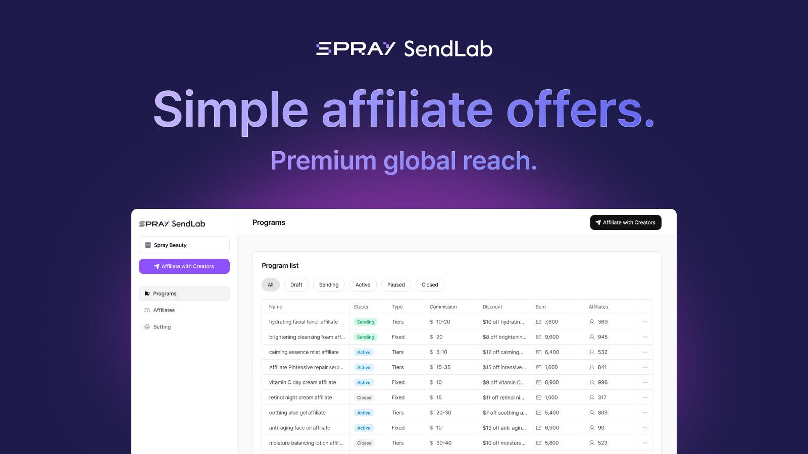 Reach massive Creators with one click