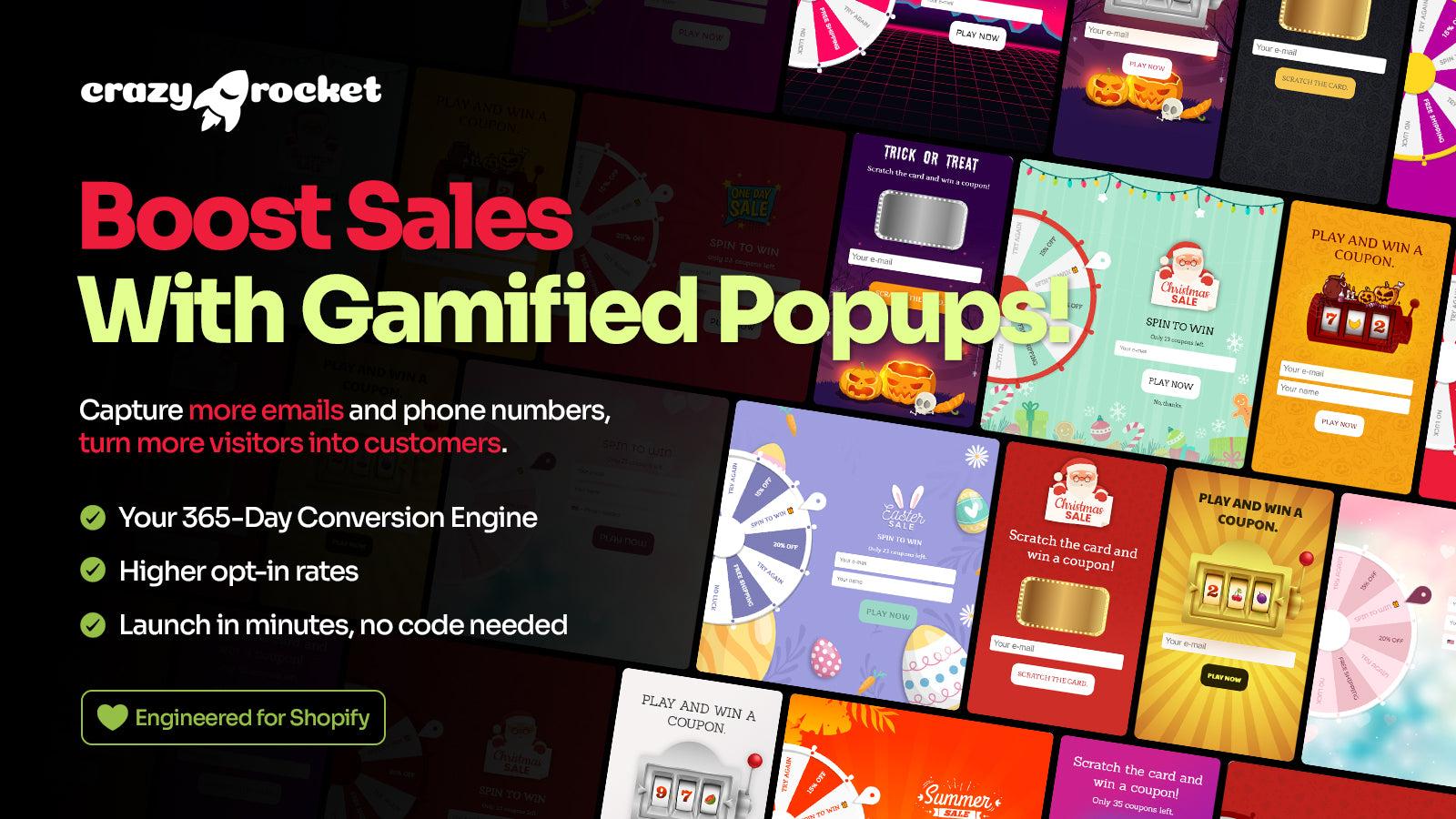 Boost Sales with Gamified Pop-ups. Spin Wheel Popup.