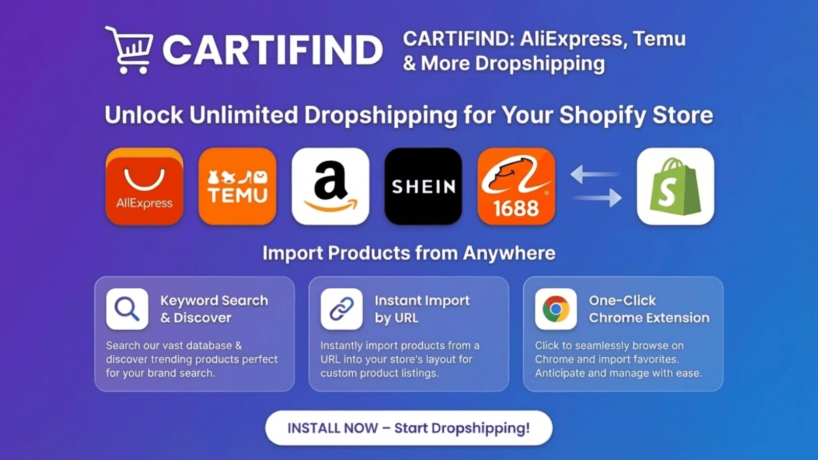 Dropshipping Sourcing from AliExpress, Temu, Amazon, Shein 1688