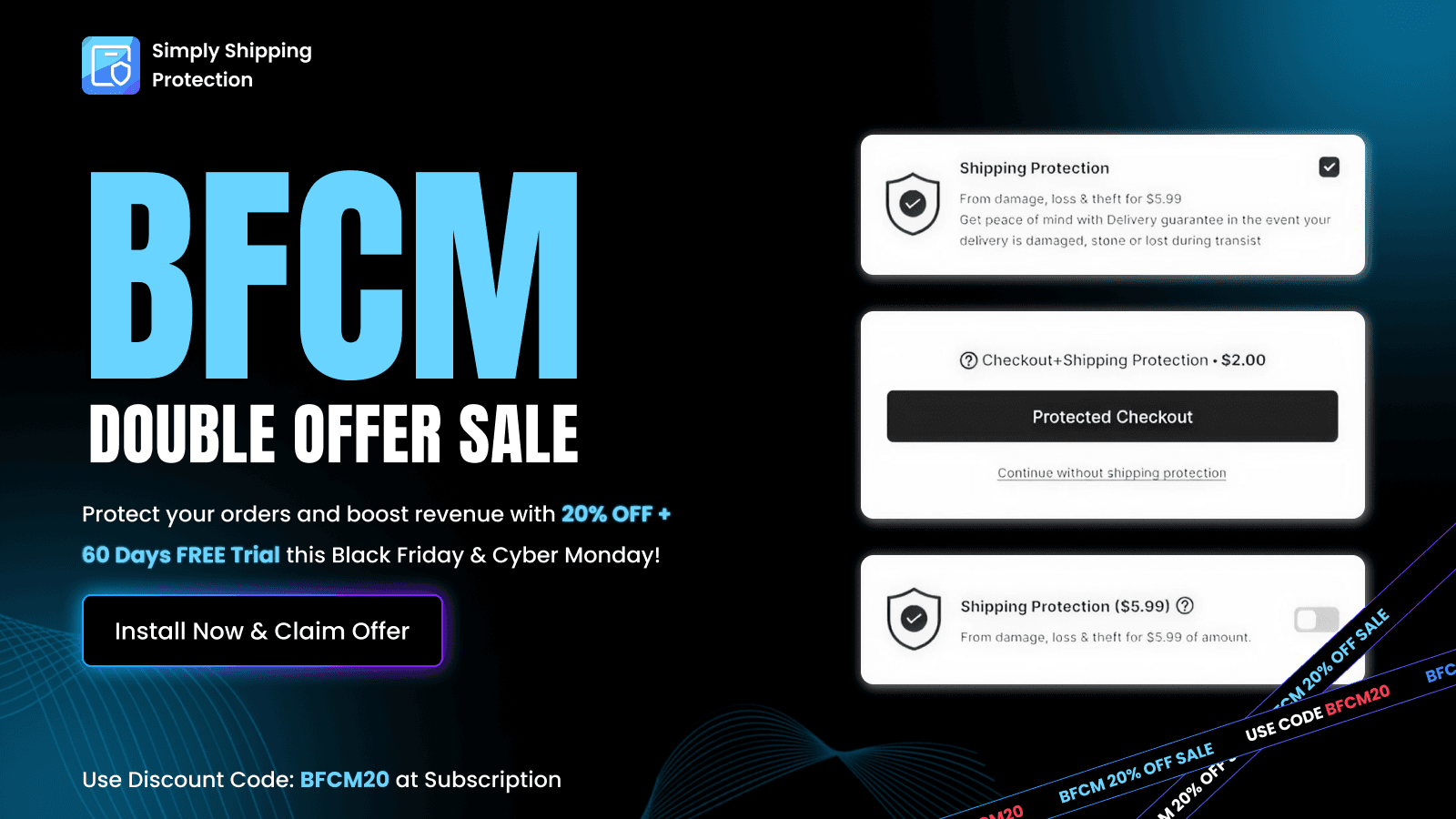 Customizable protection widget with toggle and opt-in options