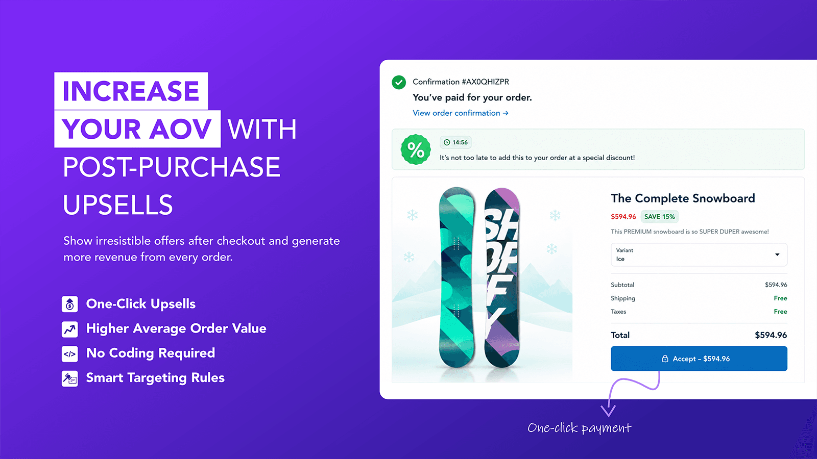 Post purchase upsell shopify