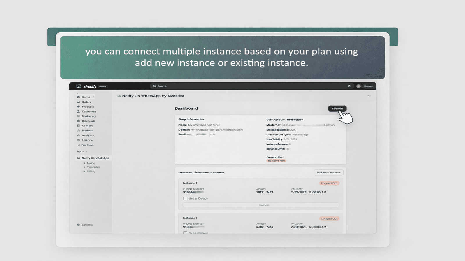 Show Account and Instance Information