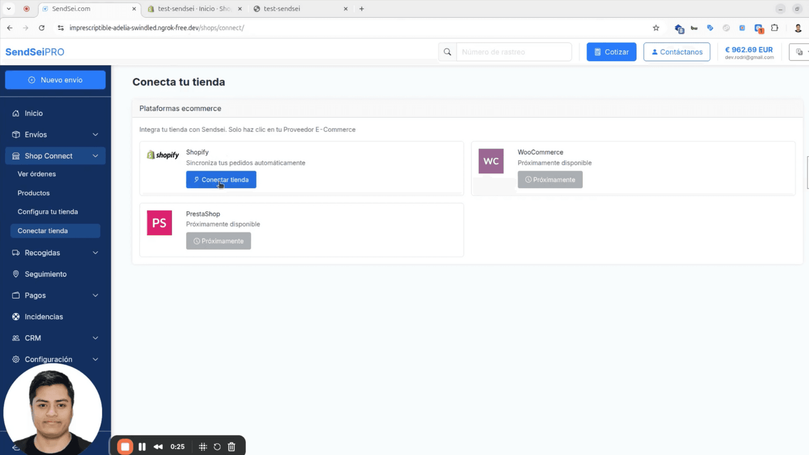 Integra tu tienda de Shopify desde el modulo Shop Connect