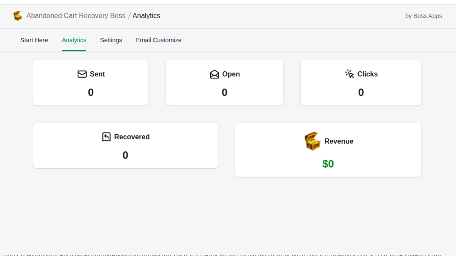 Abandoned Cart Recovery Boss Dashboard