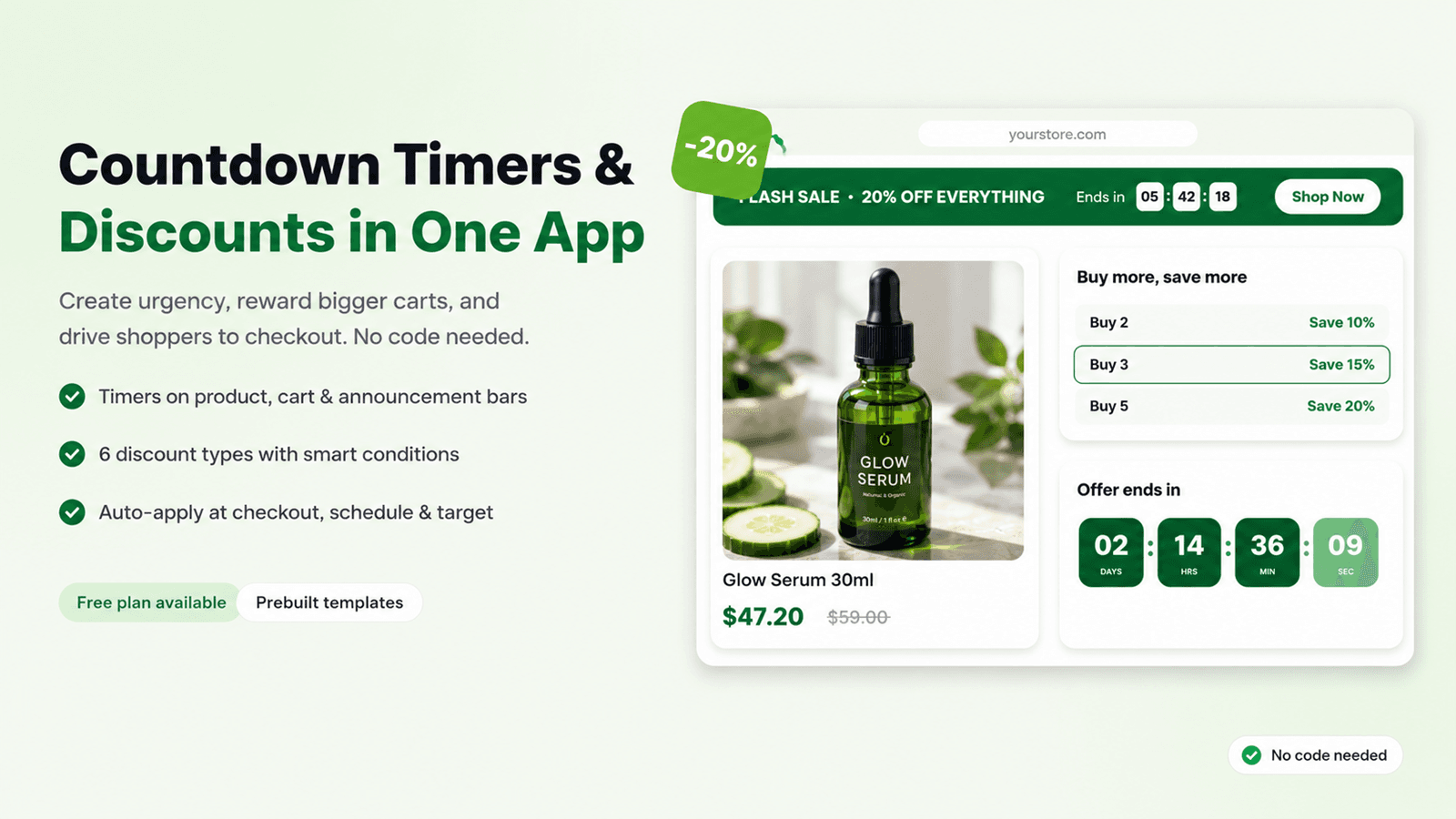 countdown timer and discount app for flash sales