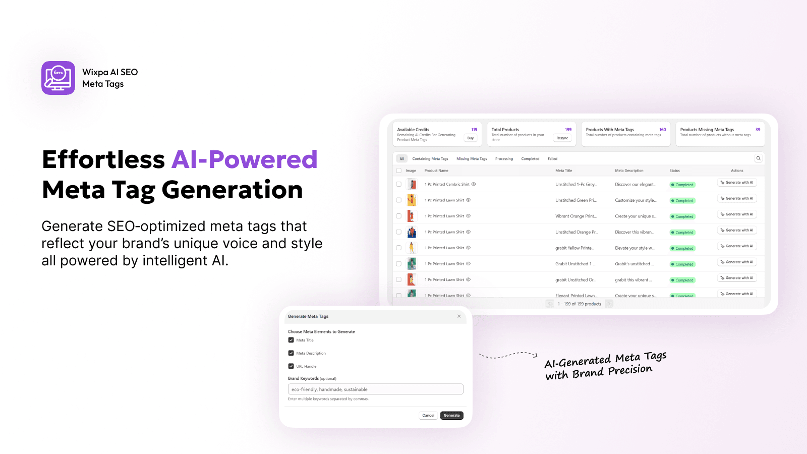 AI SEO Meta Tags Generator for shopify