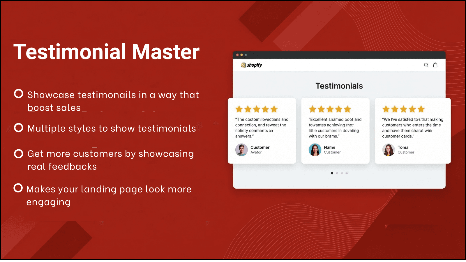 The testimonials looks