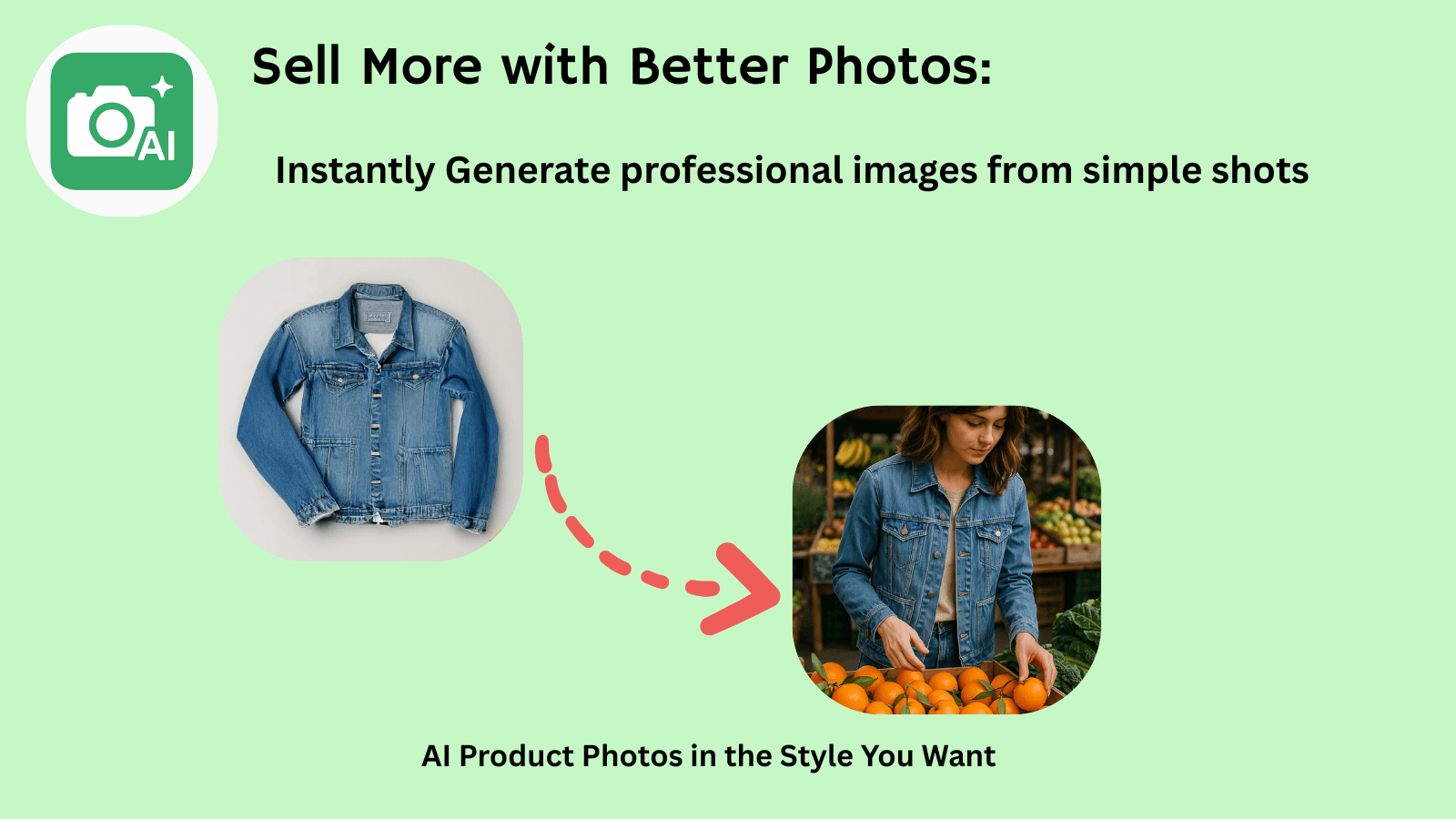 Sell more with better photos - instantly generate a vi