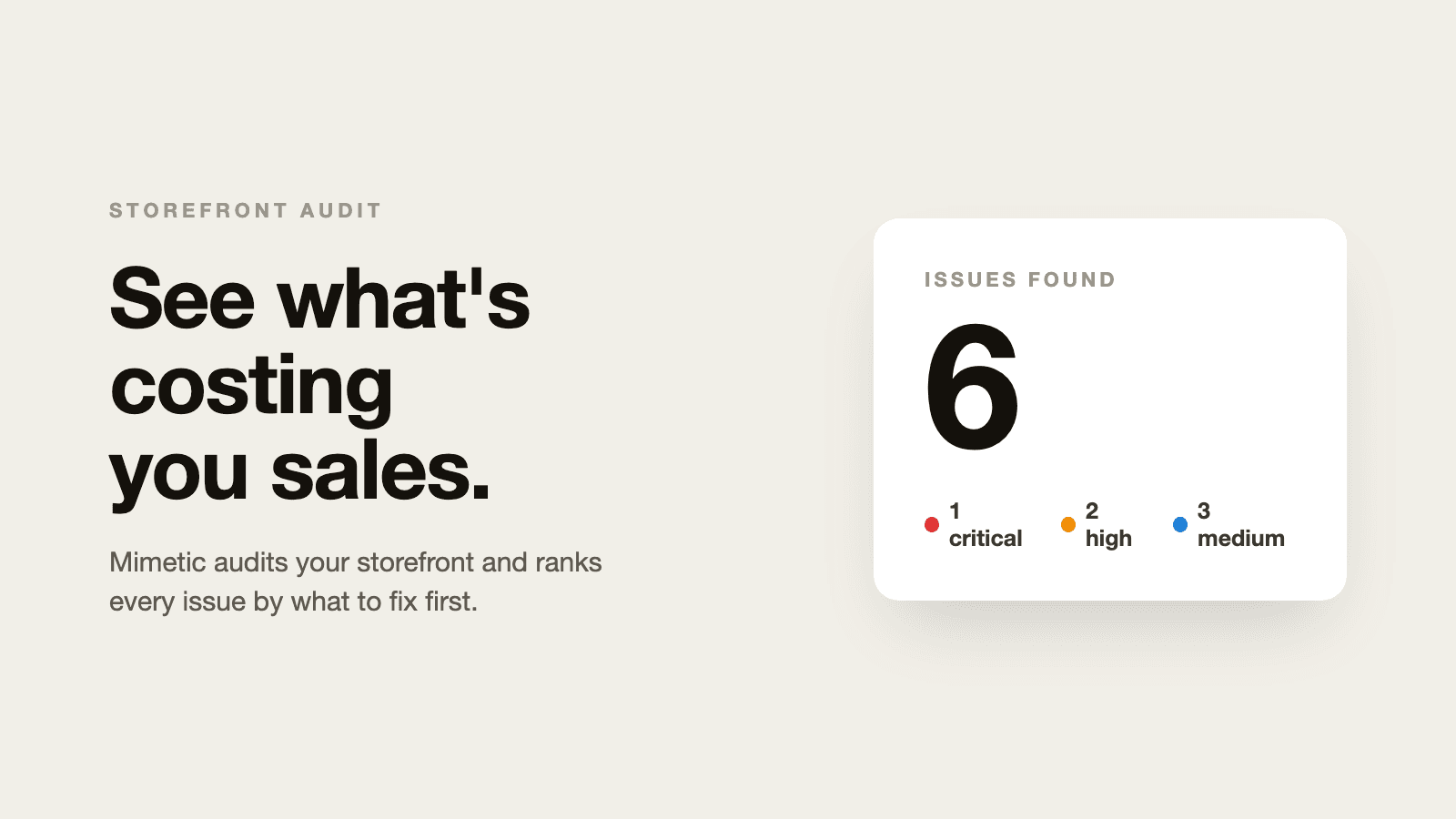 See what's costing you sales