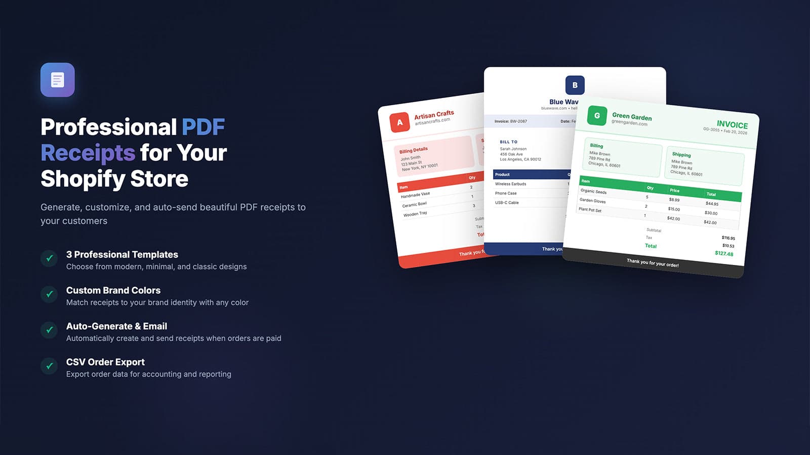 Keep records of your orders in an easy and efficient manner.