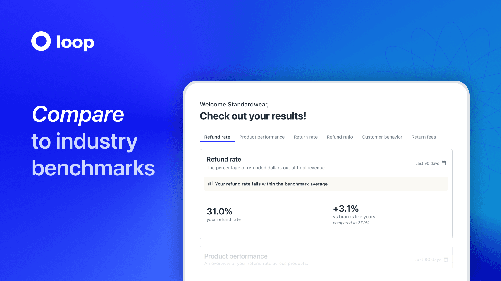 Compare to industry benchmarks