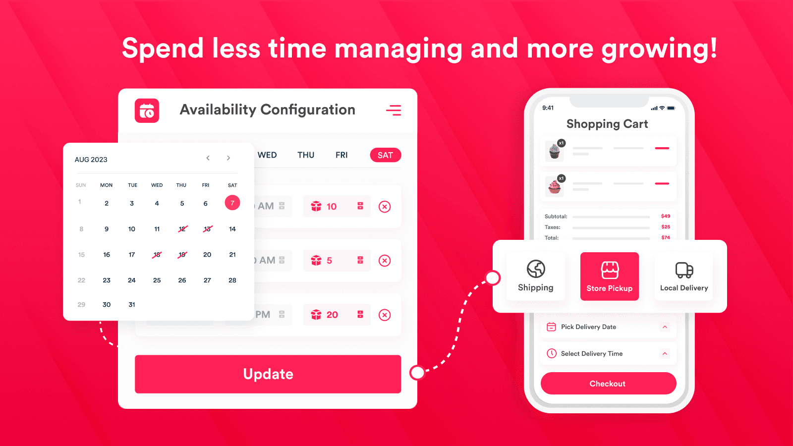 Store pickup and delivery date Shopify