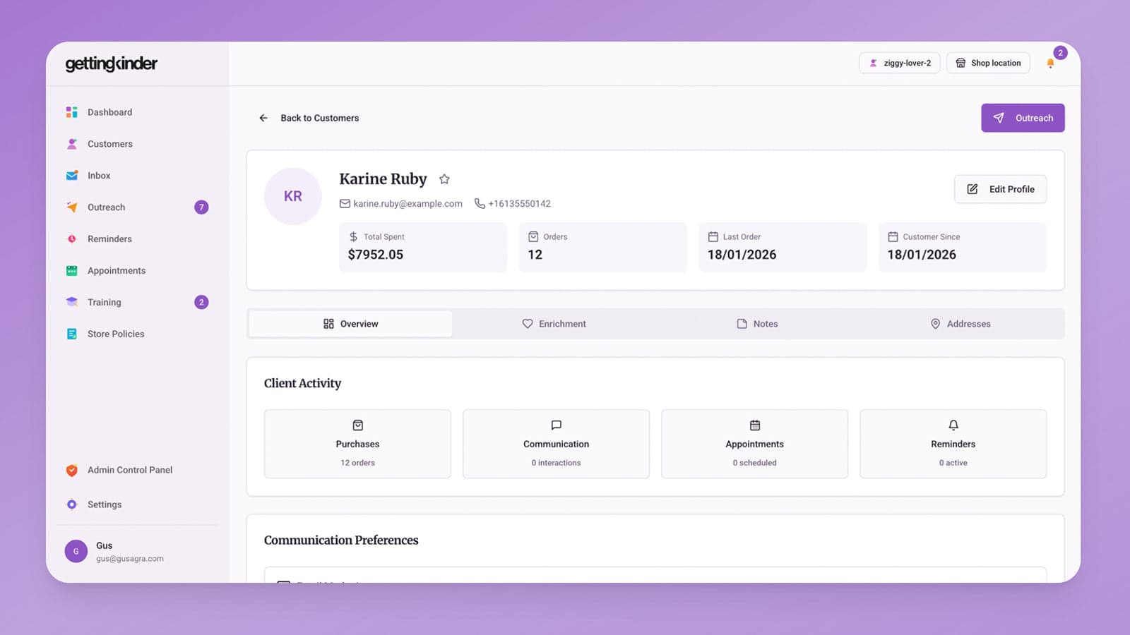 AI clienteling and retail CRM for POS store teams by GettingKind