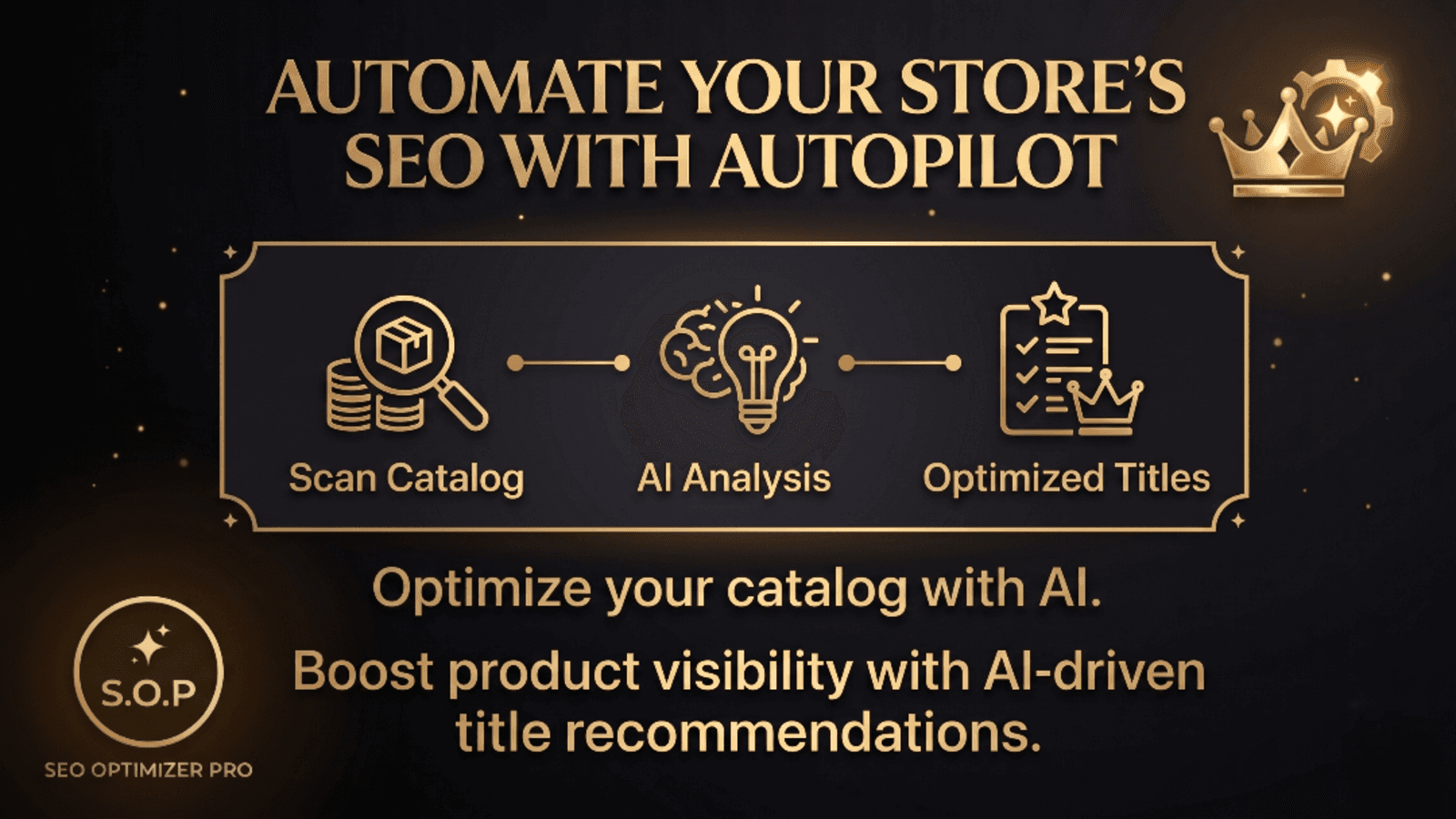 SEO Optimizer Pro banner: Automate your Shopify SEO.