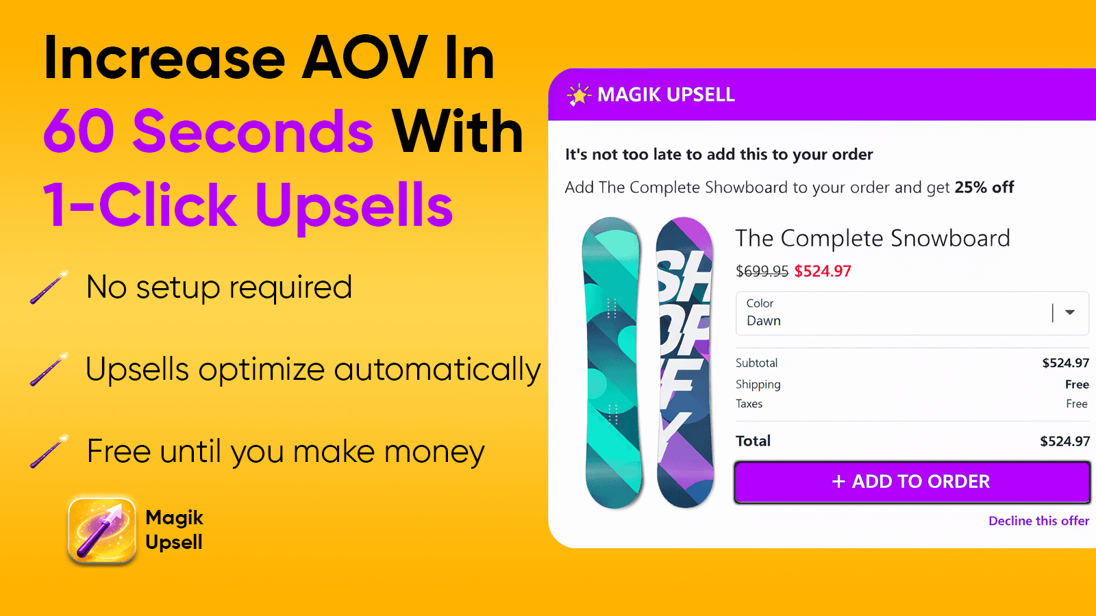 magik upsell post purchase upsells hero