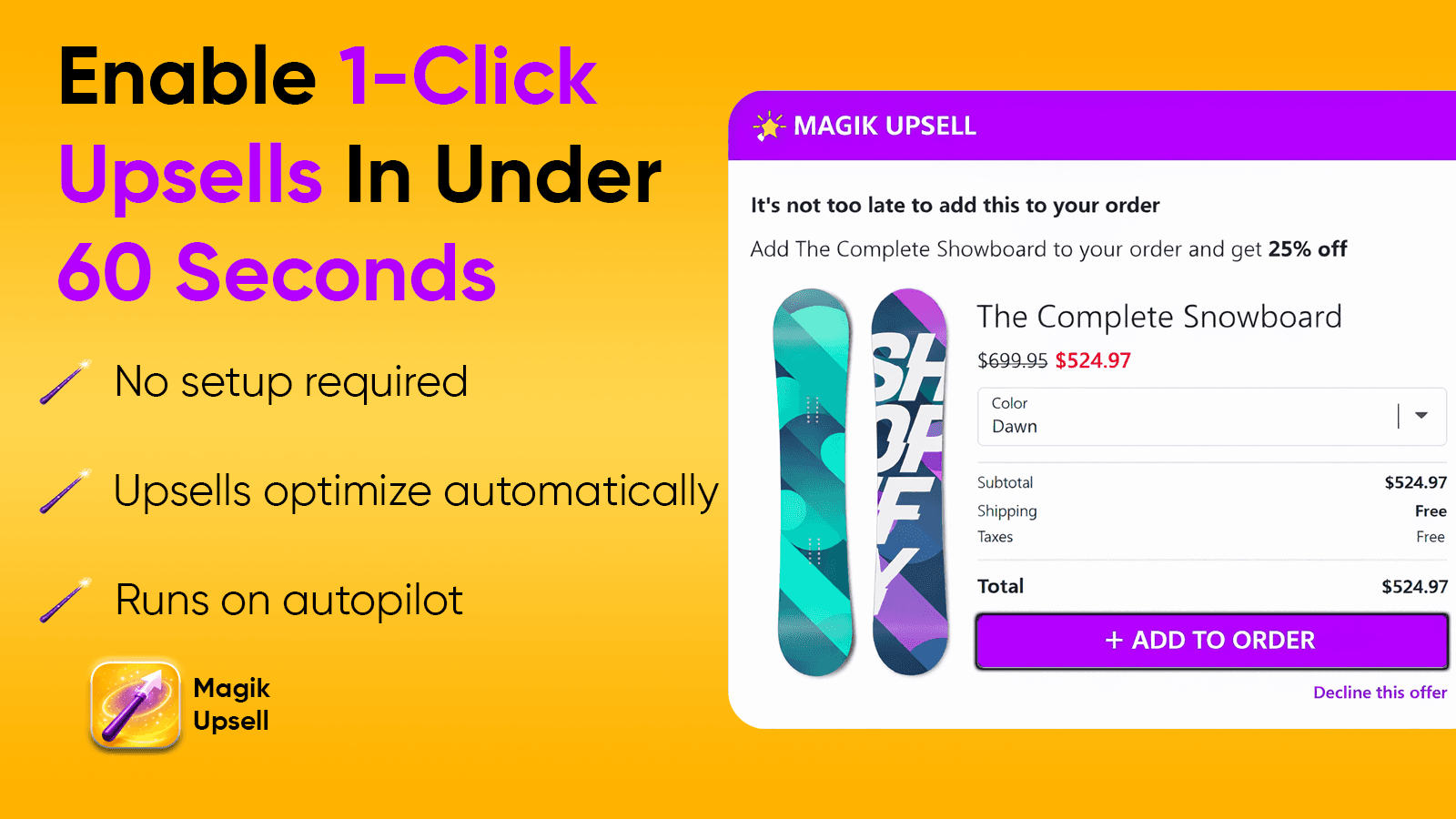 magik upsell post purchase upsells hero