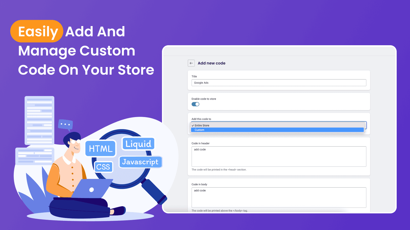 MyShopKit Insert Code App