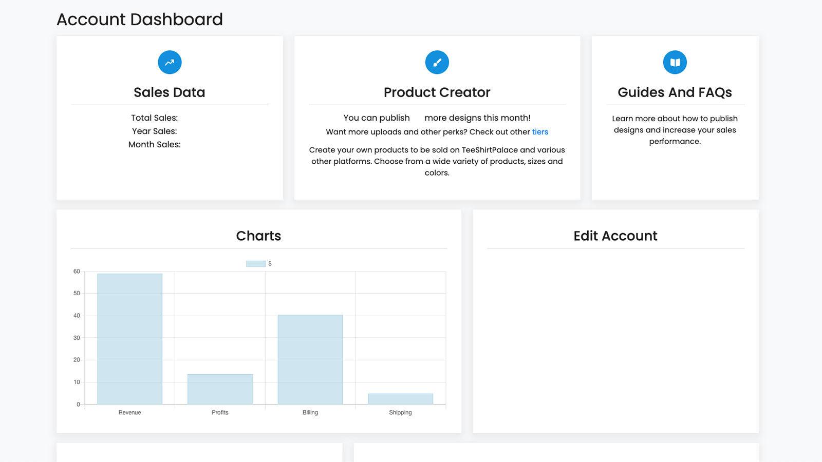 Product Creator Dashboard
