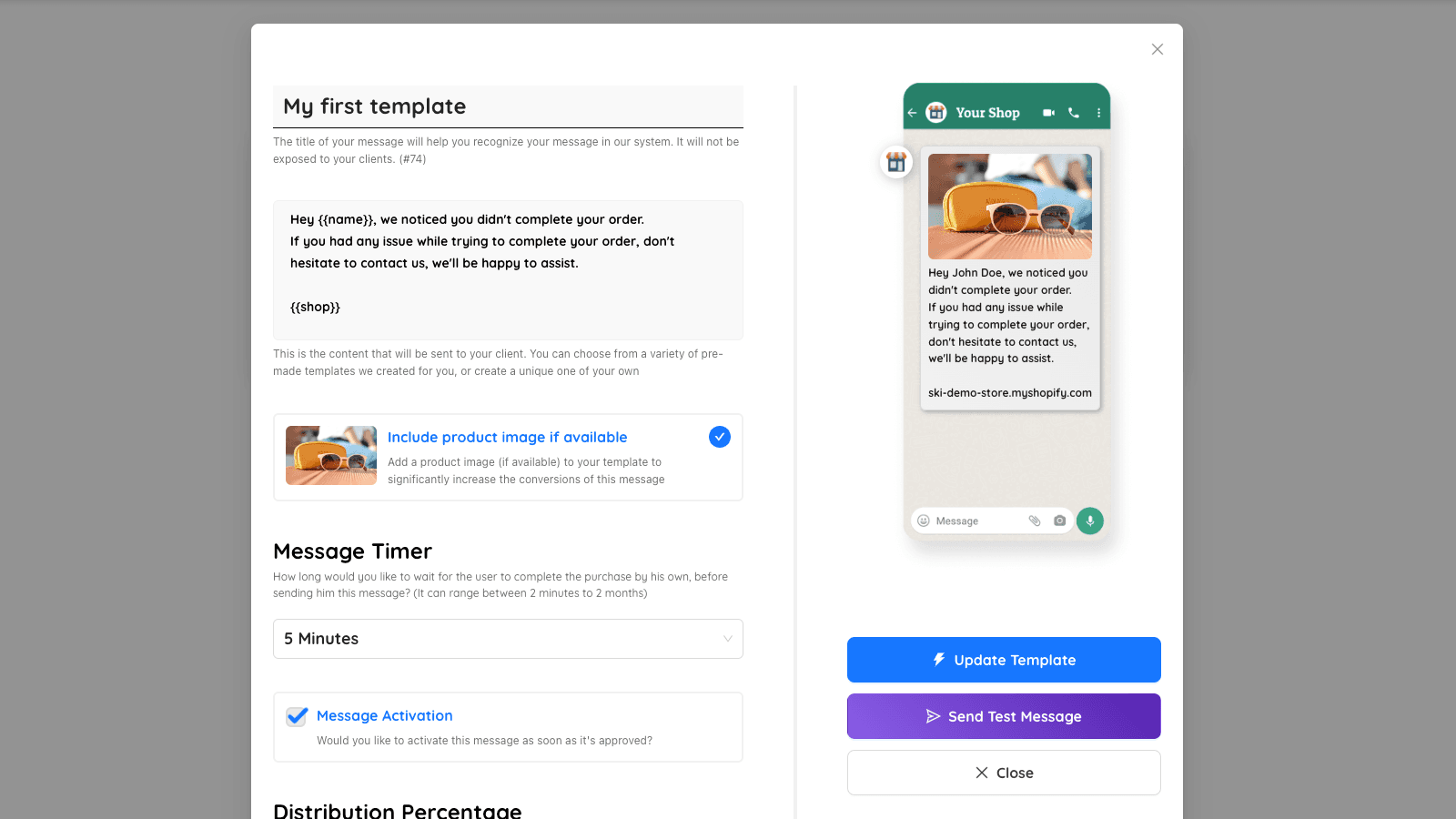 Template Flow Creation