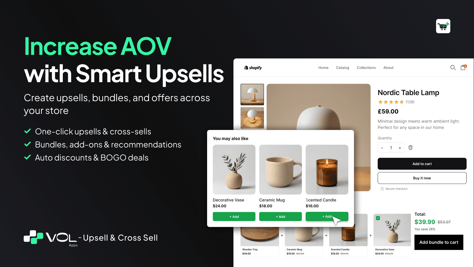 Increase AOV with upsells, bundles, cross-sells and add-ons