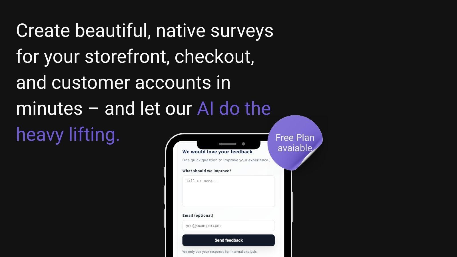 AI Survey App for Shopify Shops