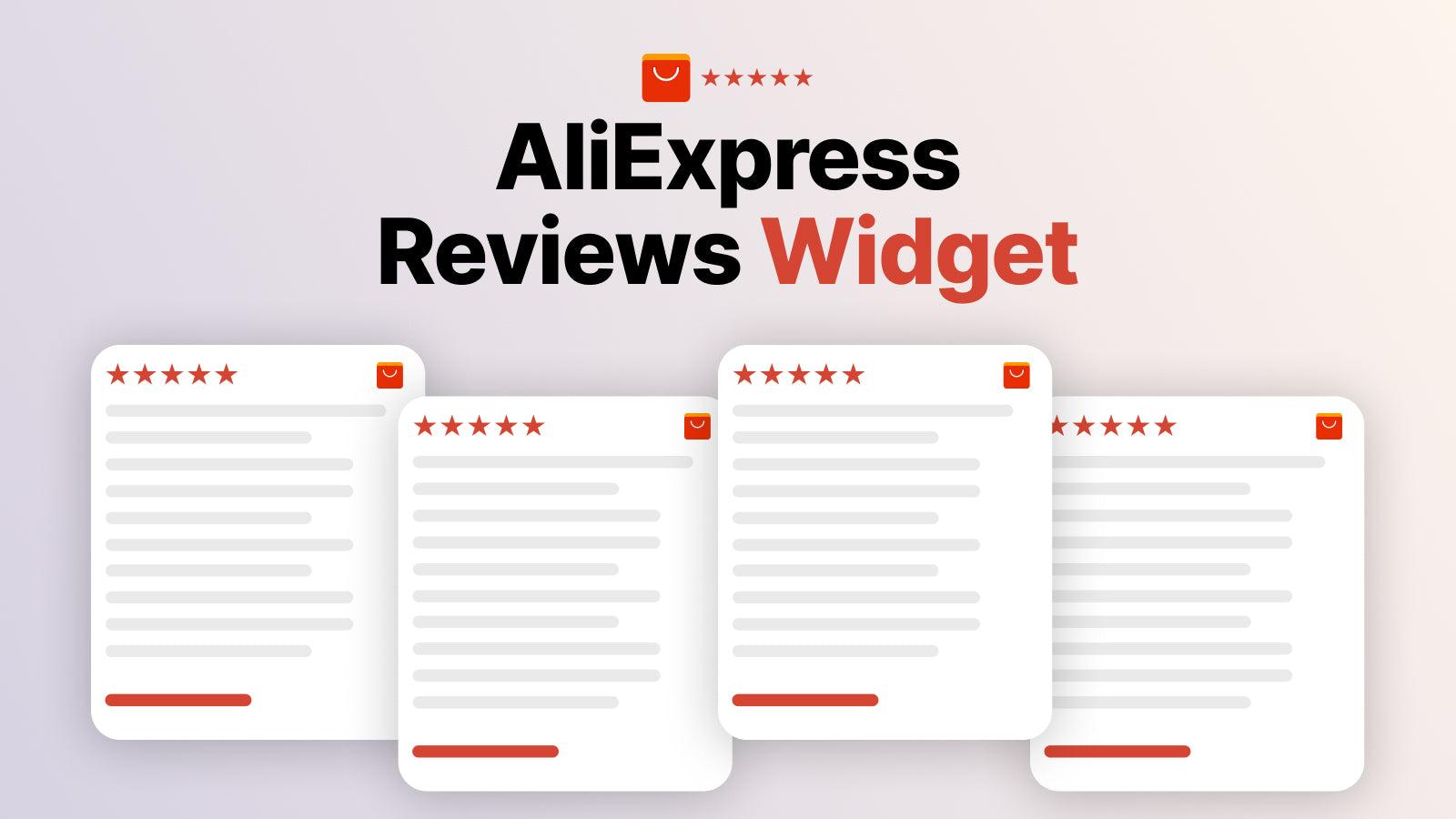 Aliexpress reviews widget