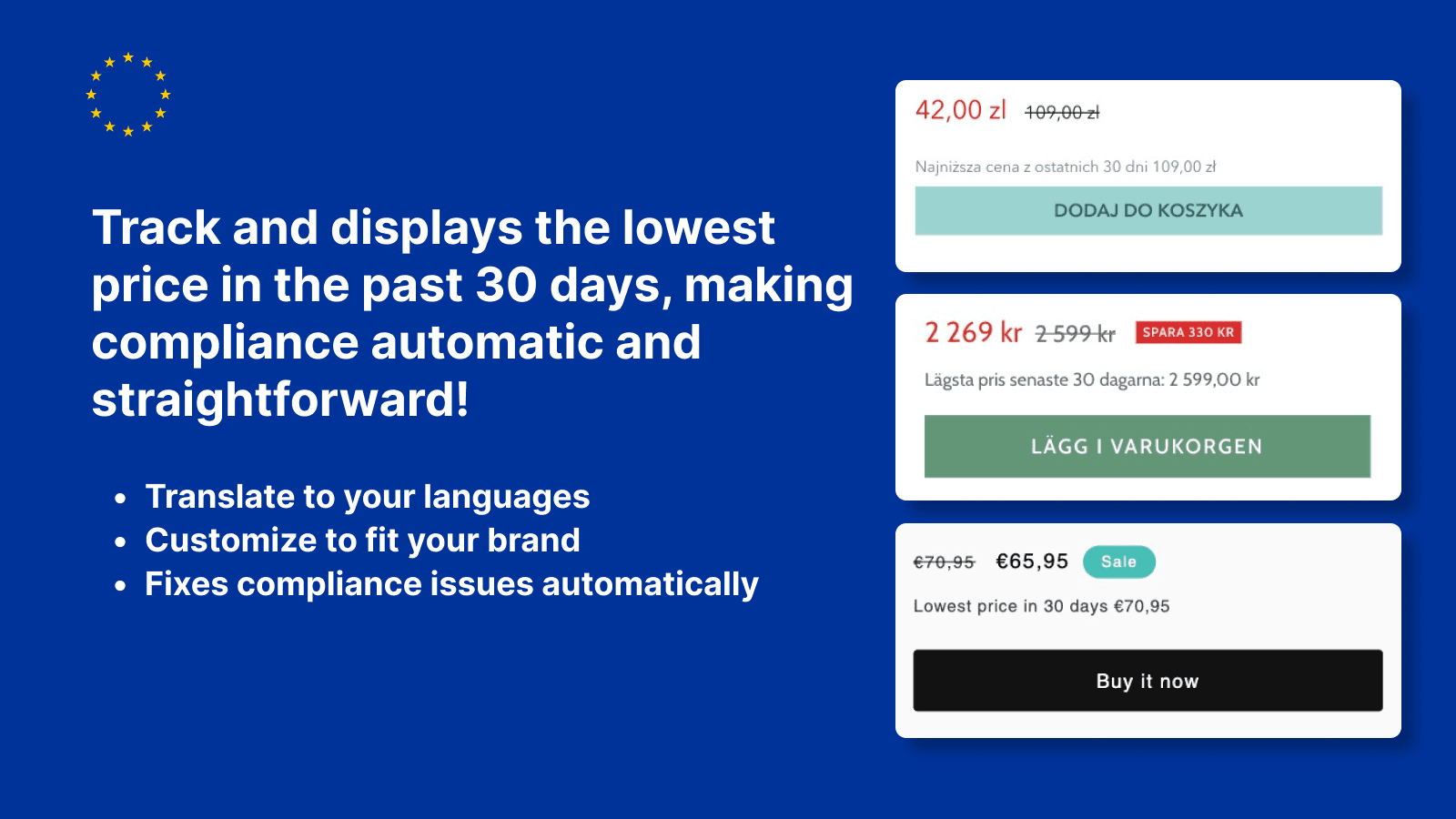 Stay compliant with the EU omnibus directive effortlessly
