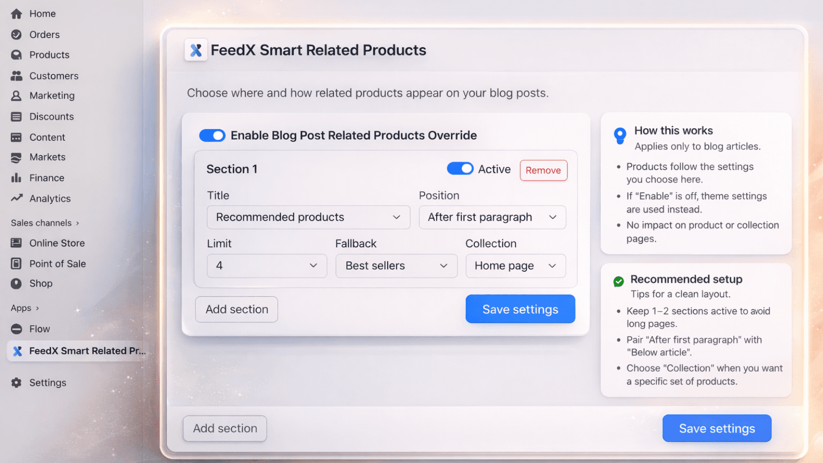 Blog Related Products - Easy setup