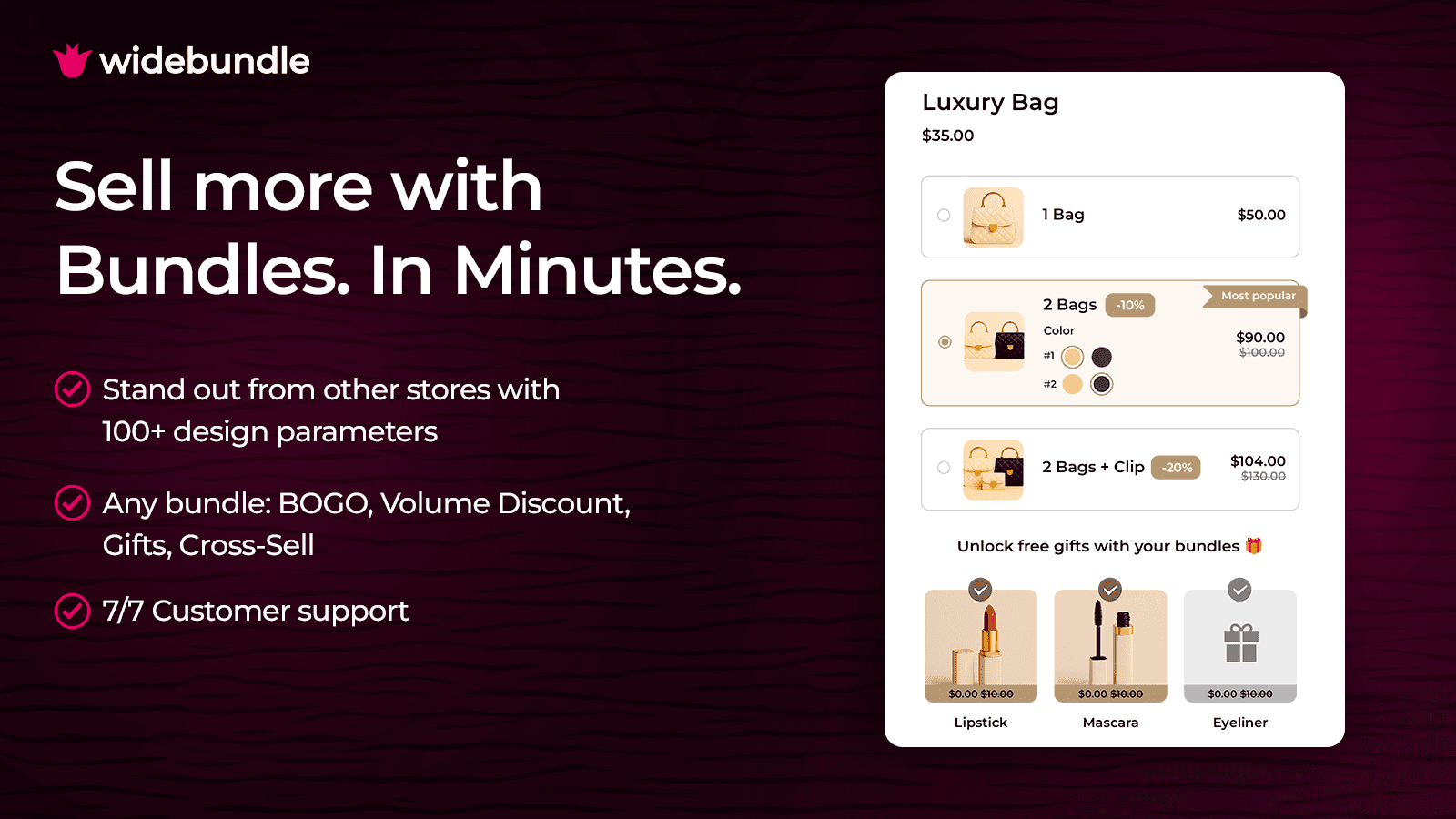 Bundles with multiple products on product page with WideBundle