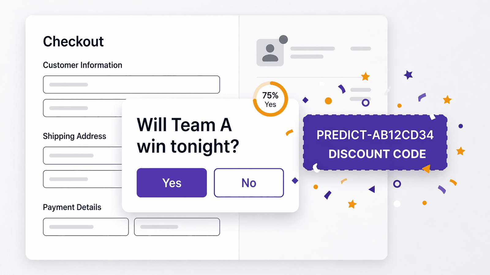 Predict & Save app: checkout prediction widget with discount cod